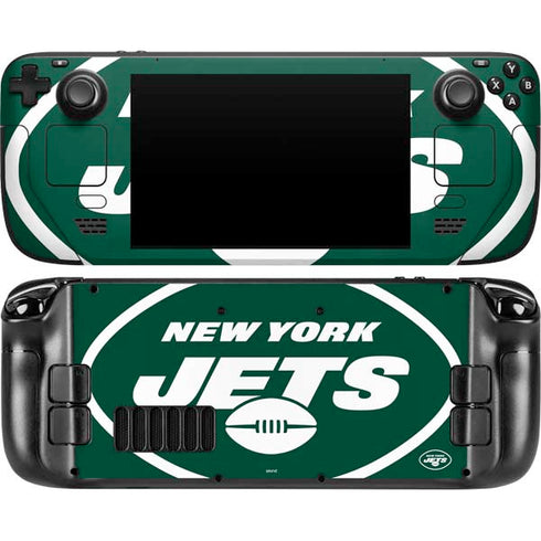 NFL New York Jets Large Logo Steam Deck Handheld Gaming Computer Skin